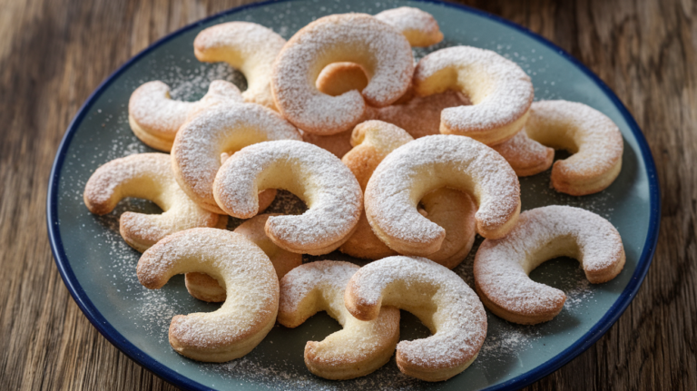 Zarte Weihnachtsplätzchen mit Vanille und Mandeln